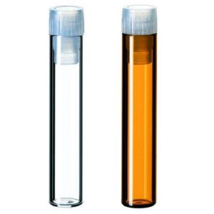1 ML CLEAR GLASS OR PP PLASTIC SHELL VIAL WITH PE PLUG CAP